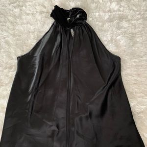 Black Elie Tahari turtleneck tank